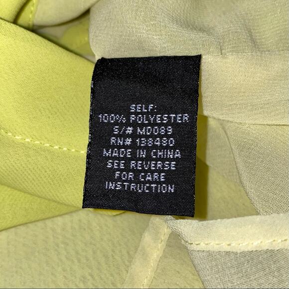 I.Madeline Neon Yellow Mini Tunic Shirt Dress Size Small - Picture 3 of 9